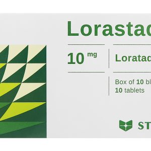Lorastad 10mg giúp giảm các triệu chứng dị ứng (10 vỉ x 10 viên)