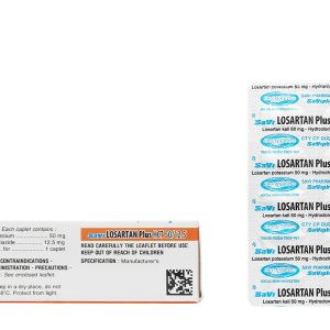 SaVi Losartan Plus HCT 50/12.5 trị tăng huyết áp (3 vỉ x 10 viên)