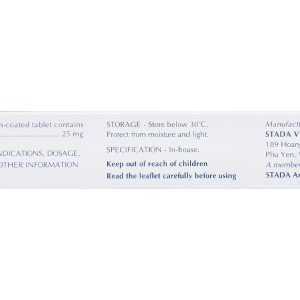 Losartan Stada 25mg trị tăng huyết áp (2 vỉ x 15 viên)