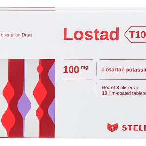 Lostad T100 trị tăng huyết áp và suy tim mạn tính (3 vỉ x 10 viên)