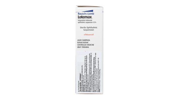 Hỗn dịch nhỏ mắt Lotemax 0.5% trị viêm kết mạc mí mắt, viêm giác mạc 5ml