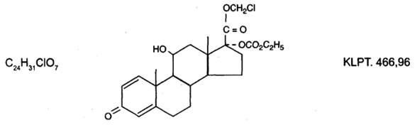 Công thức cấu tạo của loteprednol etabonate