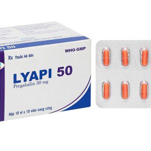 Lyapi 50 điều trị đau thần kinh, động kinh, rối loạn lo âu toàn thể (10 vỉ x 10 viên)