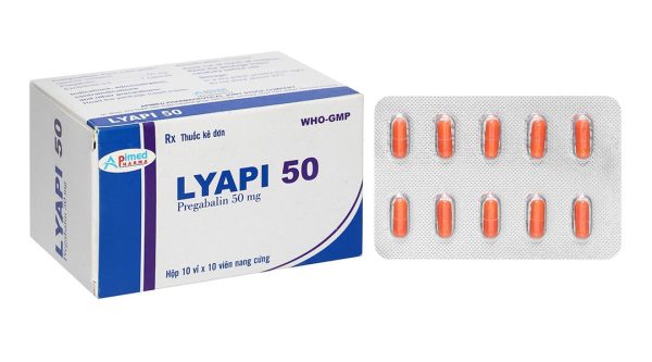 Lyapi 50 điều trị đau thần kinh, động kinh, rối loạn lo âu toàn thể (10 vỉ x 10 viên)