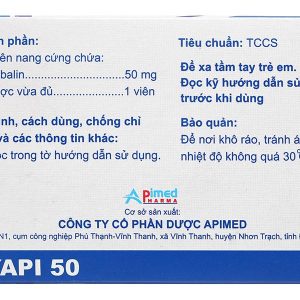 Lyapi 50 điều trị đau thần kinh, động kinh, rối loạn lo âu toàn thể (10 vỉ x 10 viên)