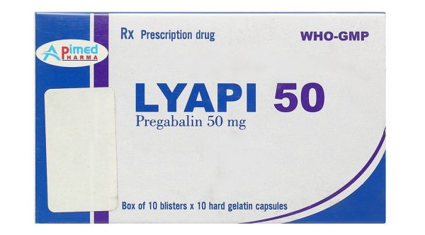 Lyapi 50 điều trị đau thần kinh, động kinh, rối loạn lo âu toàn thể (10 vỉ x 10 viên)