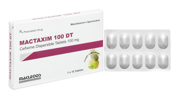 Mactaxim 100 DT trị nhiễm khuẩn (1 vỉ x 10 viên)