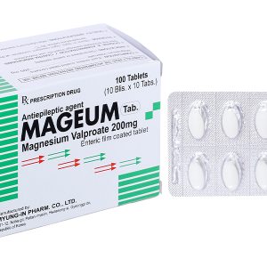 Mageum Tab 200mg trị động kinh (10 vỉ x 10 viên)