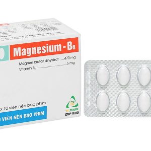 Magnesium - B6 TV.Pharm làm giảm các triệu chứng thiếu hụt magnesi (10 vỉ x 10 viên)