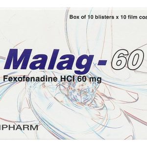 Malag-60 điều trị triệu chứng viêm mũi dị ứng theo mùa, mày đay (10 vỉ x 10 viên)