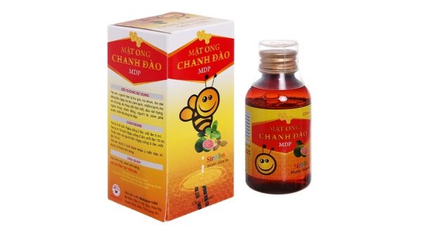 Siro Mật Ong Chanh Đào MDP hỗ trợ giảm ho, bổ phổi chai 120ml