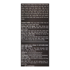 Mật ong thiên nhiên Hoa Cỏ Điện Biên Honey Land chai 520g