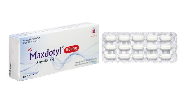 Maxdotyl 50mg trị rối loạn hành vi, rối loạn lo âu (2 vỉ x 15 viên)