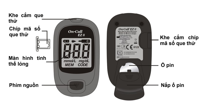 Máy đo đường huyết On Call EZ II