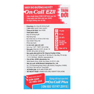 Máy đo đường huyết On Call EZ II (không tặng kèm que thử đường huyết)
