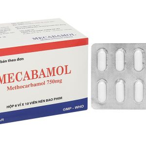 Mecabamol 750mg điều trị bệnh lý cơ xương cấp tính do co thắt cơ vân (6 vỉ x 10 viên)
