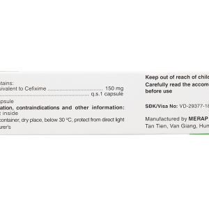 Mecefix-B.E 150mg điều trị nhiễm khuẩn (2 vỉ x 10 viên)