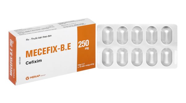 Mecefix-B.E 250mg trị các nhiễm trùng gây bởi vi khuẩn nhạy cảm (2 vỉ x 10 viên)