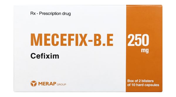 Mecefix-B.E 250mg trị các nhiễm trùng gây bởi vi khuẩn nhạy cảm (2 vỉ x 10 viên)