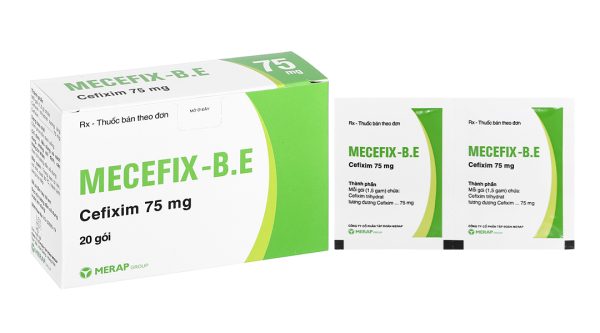 Cốm pha hỗn dịch uống Mecefix-B.E 75mg trị nhiễm khuẩn (20 gói x 1,5g)