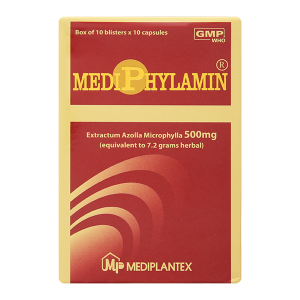 Mediphylamin 500mg giúp bồi bổ cơ thể, tăng cường sinh lực (10 vỉ x 10 viên)