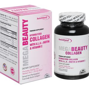 Hotchland Mega Beauty Collagen làm đẹp da, tóc, móng lọ 90 viên
