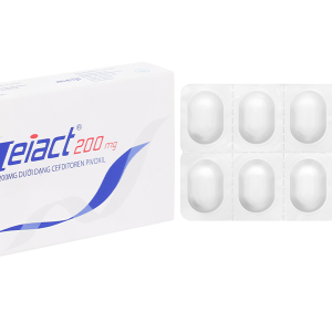 Meiact 200mg trị trị viêm amidan, viêm họng (2 vỉ x 10 viên)