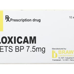 Meloxicam Brawn 7.5mg giảm đau, kháng viêm xương khớp (10 vỉ x 10 viên)