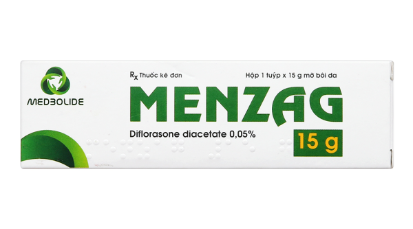 Thuốc mỡ bôi da Menzag 0.05% giảm viêm, giảm ngứa trong bệnh da liễu tuýp 15g