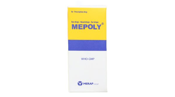 Dung dịch nhỏ mắt, mũi, tai Mepoly trị nhiễm khuẩn lọ 10ml