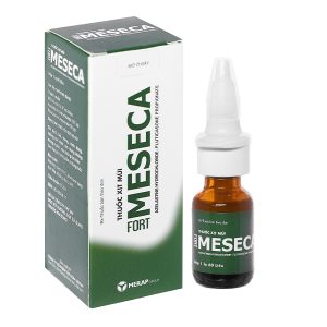 Thuốc xịt mũi Meseca Fort giảm các triệu chứng viêm mũi dị ứng lọ 60 liều