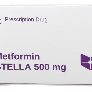 Metformin Stella 500mg trị đái tháo đường (3 vỉ x 10 viên)