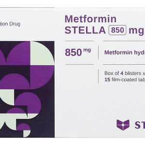 Metformin Stella 850mg trị đái tháo đường (4 vỉ x 15 viên)