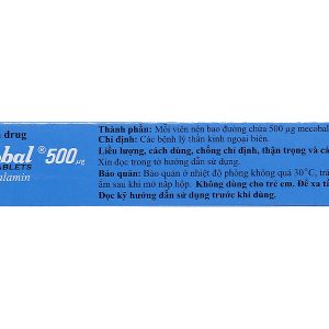 Methycobal 500mcg trị bệnh lý thần kinh ngoại biên (3 vỉ x 10 viên)