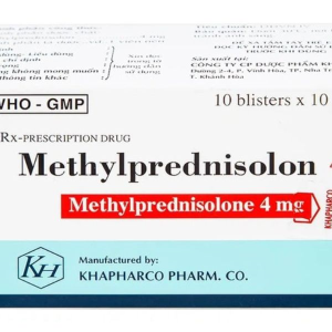 Methylprednisolon 4 Khapharco chống viêm, ức chế miễn dịch (10 vỉ x 10 viên)