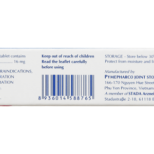 Methylprednisolone STADA 16mg kháng viêm, ức chế miễn dịch (3 vỉ x 10 viên)