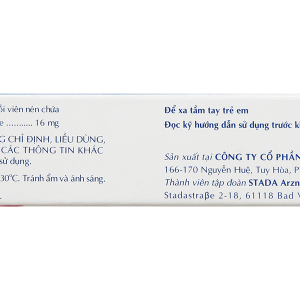 Methylprednisolone STADA 16mg kháng viêm, ức chế miễn dịch (3 vỉ x 10 viên)