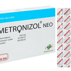 Viên đặt âm đạo Metronizol Neo trị viêm âm đạo (1 vỉ x 10 viên)