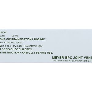 Meyerazol 20mg trị trào ngược dạ dày, thực quản, loét dạ dày-tá tràng (3 vỉ x 10 viên)