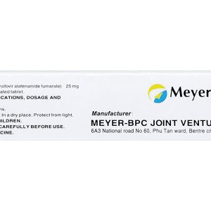 Meyervir AF 25mg điều trị viêm gan siêu vi B mạn tính (3 vỉ x 10 viên)