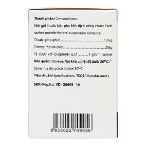 Bột pha hỗn dịch uống Meza - Calci 1,65g điều trị hỗ trợ loãng xương (30 gói x 2g)