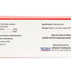 Mezapizin 10 dự phòng đau nửa đầu, trị triệu chứng rối loạn tiền đình (10 vỉ x 10 viên)