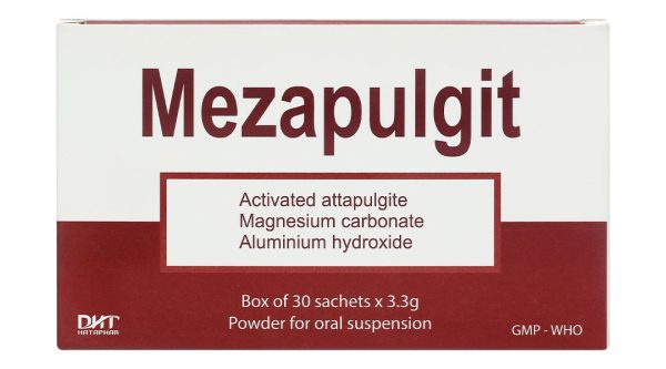 Thuốc bột Mezapulgit trị triệu chứng đau do bệnh thực quản - tá tràng (30 gói x 3.3g)
