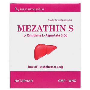 Bột pha hỗn dịch uống Mezathin S 3g tăng giải độc Amoniac ở gan (10 gói x 5g)