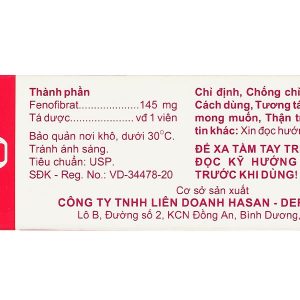 Mibefen NT 145 điều trị tăng triglycerid huyết nặng (3 vỉ x 10 viên)