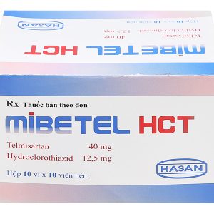 Mibetel HCT 40mg/12.5mg trị tăng huyết áp (10 vỉ x 10 viên)