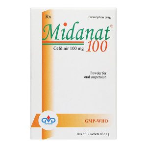 Bột pha hỗn dịch uống Midanat 100 trị nhiễm khuẩn đường hô hấp (12 gói x 2,1g)