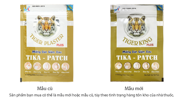 Miếng dán Tika-Patch giảm đau cơ, xương khớp (7cm x 10cm) gói 4 miếng