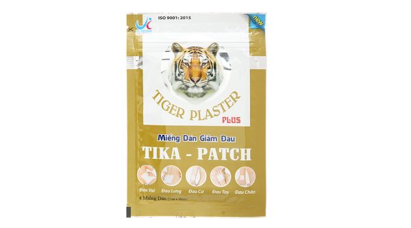 Miếng dán Tika-Patch giảm đau cơ, xương khớp (7cm x 10cm) gói 4 miếng