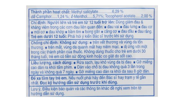 Cao dán Salonpas (6,5cm x 4,2cm) giúp giảm đau, kháng viêm (24 gói x 10 miếng)